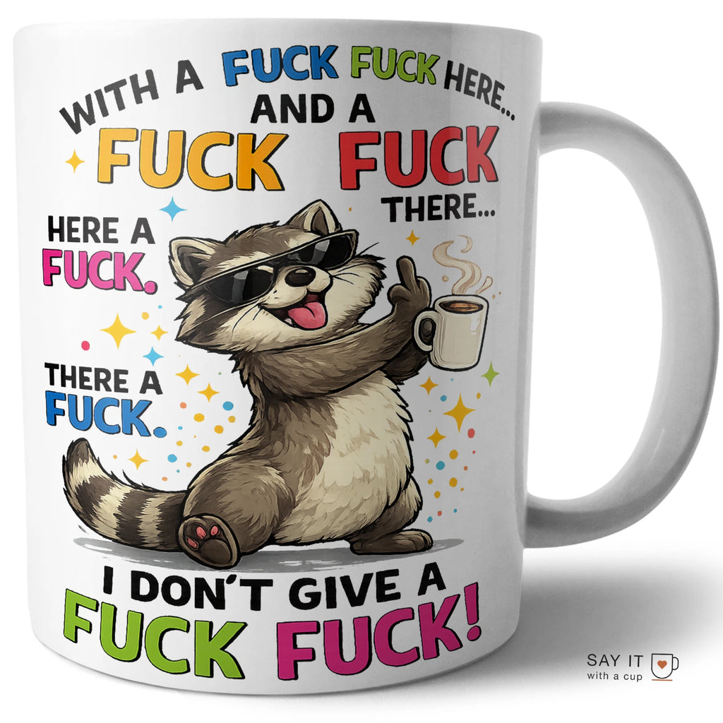 Funny Raccoon Mug Humorous Coffee Cup Gift