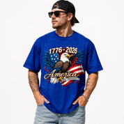 USA 250th Anniversary T-Shirt, Eagle Patriotic Graphic Tee