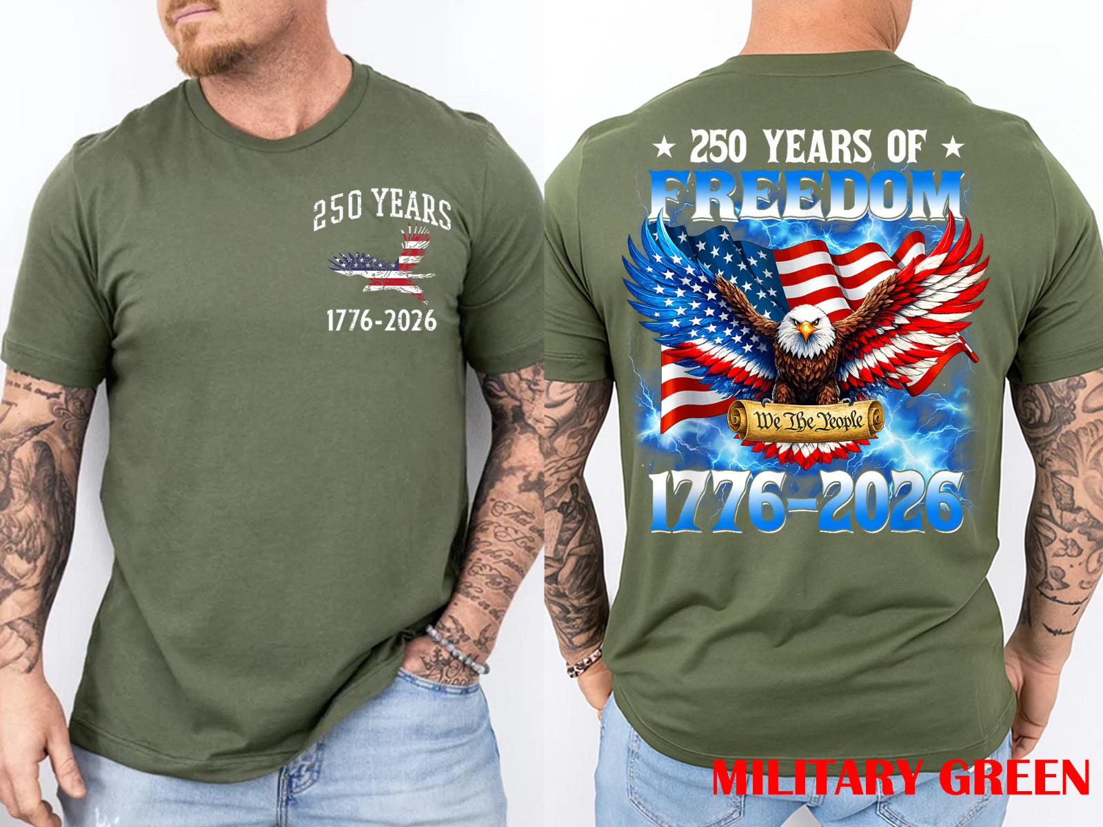 250 Years of Freedom Shirt, USA Anniversary 1776-2026 Tee