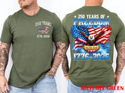 250 Years of Freedom Shirt, USA Anniversary 1776-2026 Tee