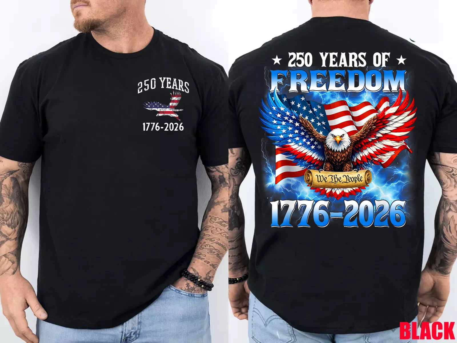 250 Years of Freedom Shirt, USA Anniversary 1776-2026 Tee