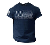 Bible T Shirt Men's USA Flag American Christian Bible Verse Gift Shirt