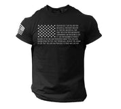 Bible T Shirt Men's USA Flag American Christian Bible Verse Gift Shirt