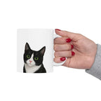Cat Lover Mug Black White Cat Coffee Cup