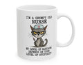 Grumpy Old Nurse Mug Funny Cat Coffee Cup