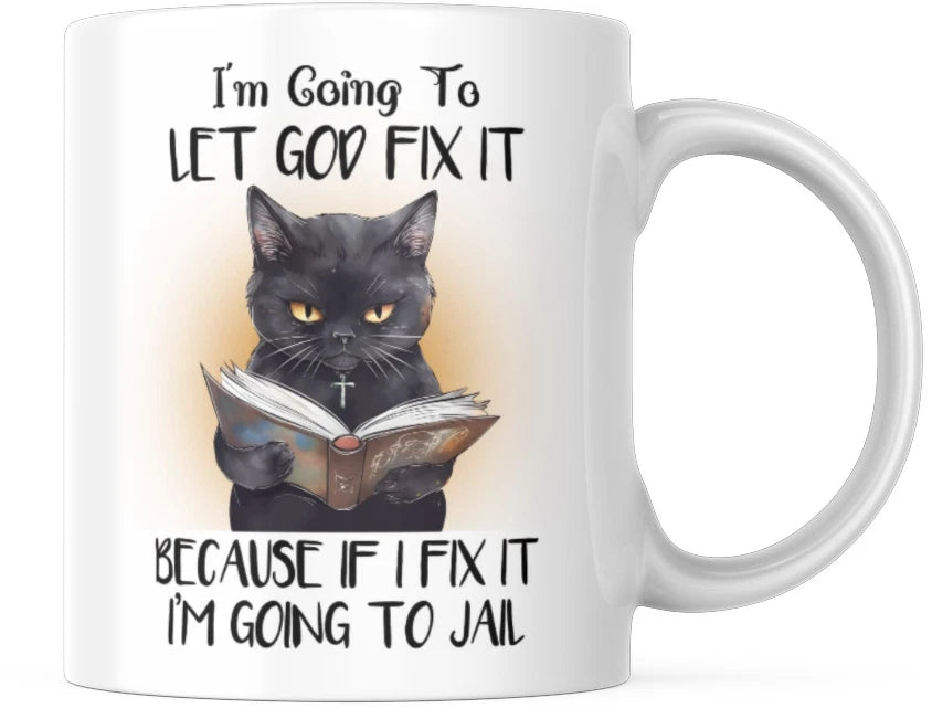 Funny Cat Christian Mug Novelty Gift