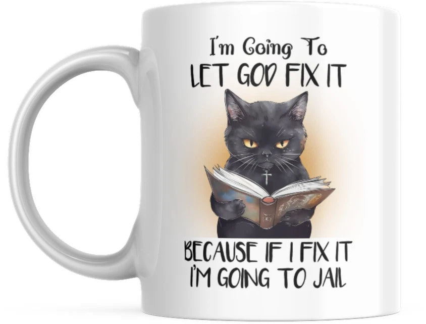 Funny Cat Christian Mug Novelty Gift