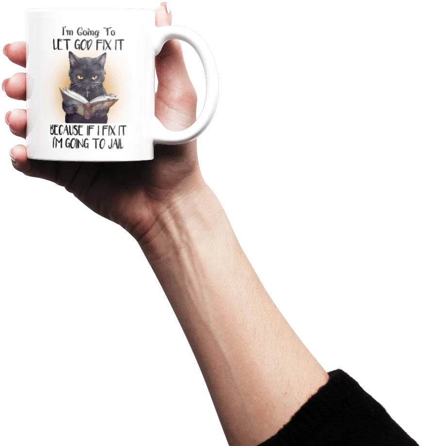 Funny Cat Christian Mug Novelty Gift