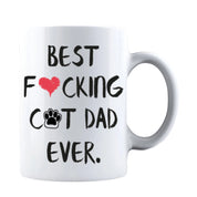 Fathers Day Best Cat Dad Ever Funny Coffee Mug