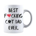 Fathers Day Best Cat Dad Ever Funny Coffee Mug