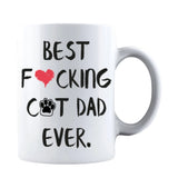 Fathers Day Best Cat Dad Ever Funny Coffee Mug