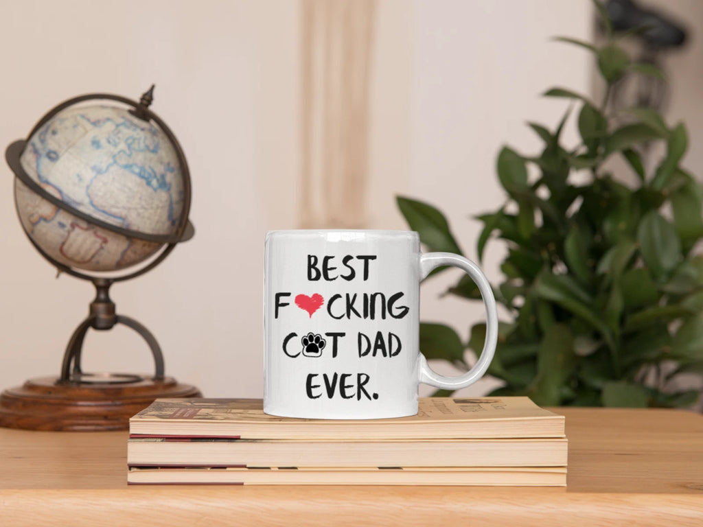 Fathers Day Best Cat Dad Ever Funny Coffee Mug