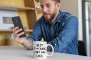 Fathers Day Best Cat Dad Ever Funny Coffee Mug